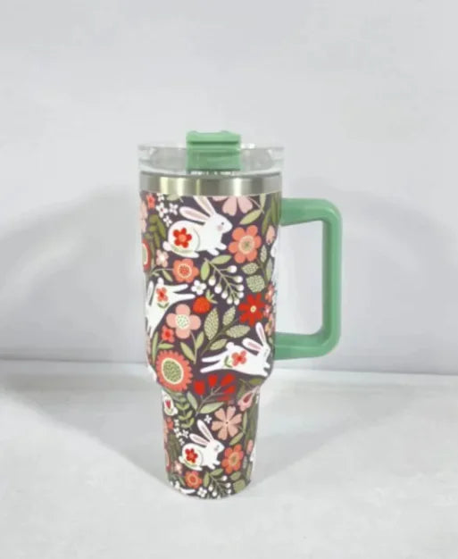 Festive Stainless Steel Travel Cup